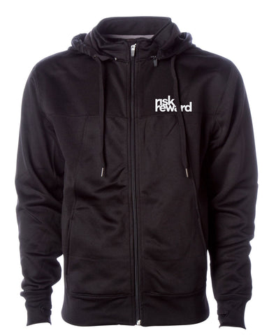 Risk.Reward® Mens Golf Hooded Zip | Basic Black