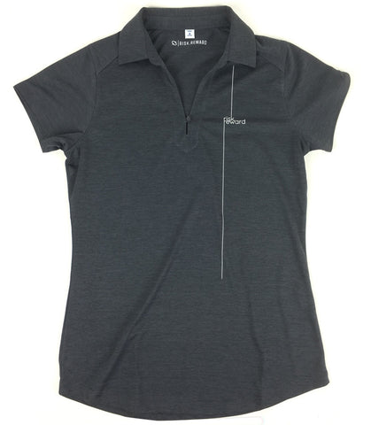 Risk.Reward® Ladies Golf Polo | Charcoal Pinstripe - RISK REWARD GOLF