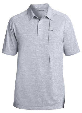 Risk.Reward® Golf Polo | Light Grey Pinstripe