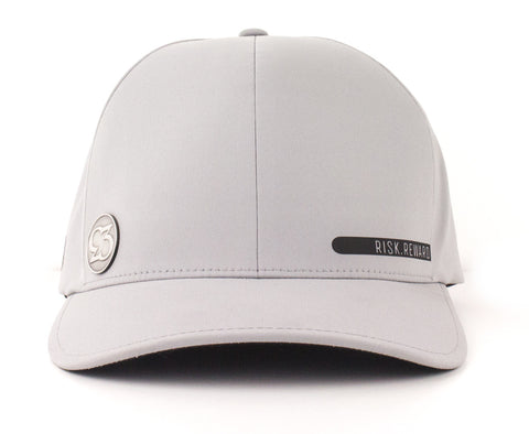 Risk.Reward® Golf Hat with Ball Marker - Smooth Gray and Black - RISK REWARD GOLF