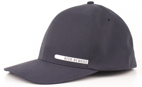 Risk.Reward® Golf Hat with Ball Marker - Smooth Black and White - RISK REWARD GOLF